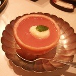 鶴林 よしだ - 生絞りグレープフルーツのデザート♪