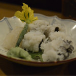 かねます - 15/4月 湯引き鱧＆鱧刺身