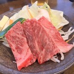 芦野温泉 - 夕食　和牛　鉄板焼き