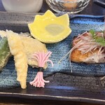 芦野温泉 - 夕飯　焼物、天ぷら