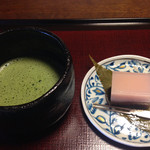 山茶花 - 羊羹と抹茶