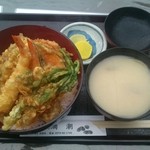 道の駅豊前おこしかけ 満潮うどん - 「天丼と貝汁」（７５０円）