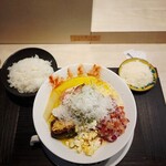 鶏白湯泡ramen たまき - 冷やしとうもろこしramen2000円 ご飯200円 チーズ200円
