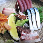 ふく田 - タコとしめ鯖が◎のお刺身盛り合わせ