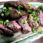 ふく田 - トロトロソースでいただく豚ハツのステーキ