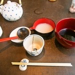かぶらや - 平日のランチ（蕎麦1品目：炙り鴨せいろ 蕎麦湯）