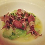 ラシェット・ブランシュ - ホタルイカのソテー空豆添え