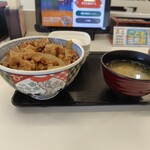 吉野家 - 朝牛セット(玉子) 519円、並盛 33円(つゆだく) ♪