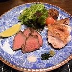 山荘　わらび野 - 牛　地鶏ロースト