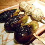 とり喜 - 茄子、だんご