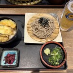 清修庵 - 料理写真:ミニざる(そば)ミニ天丼セット