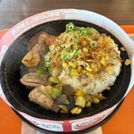 ペッパーランチ - カルビステーキ➕スパイシーカレー焼飯 大盛