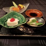 花蝶 - 白胡麻豆腐などの前菜とお造り