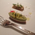 レ セゾン - 15.4毛ガニのカネロニ、空豆のムース