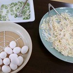 バリュー・ザ・ホテル 東松島矢本 - スパゲティサラダ、ゆで卵（だったはず）、とろろオクラ