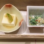 梅の花 - ホワイトアスパラのお豆腐