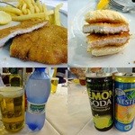 AL GALILEO - Wカツサンド制作！/生ビール(大)€5/水1L€3/レモンソーダもありました