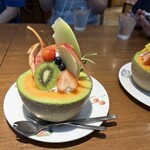 果実園 リーベル - ハーフメロンパフェ
