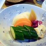 割烹 山城家 - 私は、こちらのお店の香の物が大好きになってしまいました。