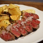 喃喃 - 黒毛和牛ランプ、イチボのステークフリット