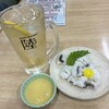 源蔵本店 - 料理写真:「キリン 陸ハイボール」（650圓）
「はも湯引き」（950圓）。