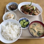 まるしん食堂 - 料理写真:ニラレバ定食　1100円税込