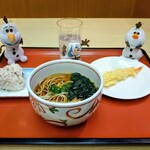 酒菜 宴 - かけそば＆おにぎり＆えび天　　650円