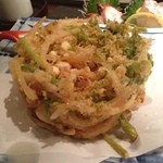 居酒屋 一味 - 白えびとセリのかき揚げ♪