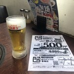 牛角 - 今月3回目の牛角飲み放題¥500-
