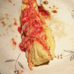 魚錠 - 明太チーズ出汁巻き玉子のアップ