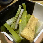 いしもん 対屋 - 若ゴボウと厚揚げの煮物
