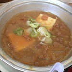 ひかりや - ホルモン鍋定食　鍋アップ