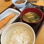 すき家 - 料理写真:牛焼鮭朝食ミニ 640円
