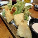 うちのおかん時々おとん - つぼみ菜と筍の天ぷら