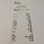 海鮮料理 吾作どん  - H.27.4.22.夜 レシート