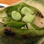 海鮮料理 吾作どん  - H.27.4.22.夜 焼そら豆 518円