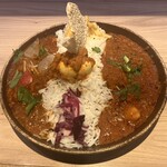 インドカリーダイニング・コバラヘッタ - 料理写真:2種のスパイスカリーライス バスマティライス変更