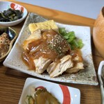 おうちごはん てんさいとう - 蒸し鶏の野菜餡かけ、ヘルシ〜だぜぇ〜(*´∇｀*)