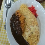みやこお食事処 - オムカツカレーです。