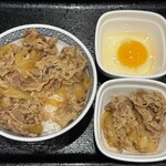 吉野家 - 料理写真:■肉だく牛丼¥720
■玉子¥118
