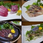 なか栄 - 中トロ・かんぱち/へしこ/ホタルイカ沖漬け/あじたたき