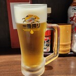 串焼亭ねぎ - ドリンク写真:キリン一番搾り生❗