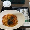 タリーズコーヒー - ゴロっと茄子とベーコンの完熟トマトパスタ セット