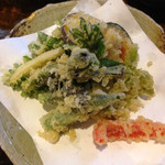 うずら家 - 山菜と野菜の天ぷら盛り合わせ
            ２０１５年４月２４日訪問