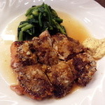 h Shirakawatei - 追加で頼んだ若鶏のマスタード焼き