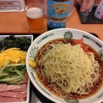 日高屋 - 料理写真:黒酢しょうゆ冷やし麺(670円)の大盛り(80円)