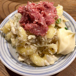 もつ焼き ねぎぼうず - H27.4.23　ポテトサラダ(コンビーフ付き)