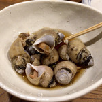 もつ焼き ねぎぼうず - H27.4.23　バイ貝煮