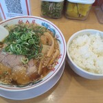 京都北白川ラーメン 魁力屋 - 料理写真:京都背脂醤油ラーメン 935円 ご飯並 253円