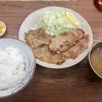 下総屋 - 生姜焼き定食　¥800-